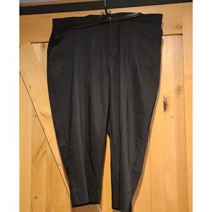 New! Catherines Size 24W Modern Stretch Black Cropped Capri Pants Stretch